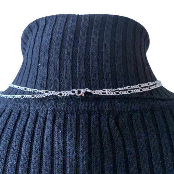 CREATION - OPERA long necklace - Red & black Feather Ribbon Clear beads - Picture 5 of 7